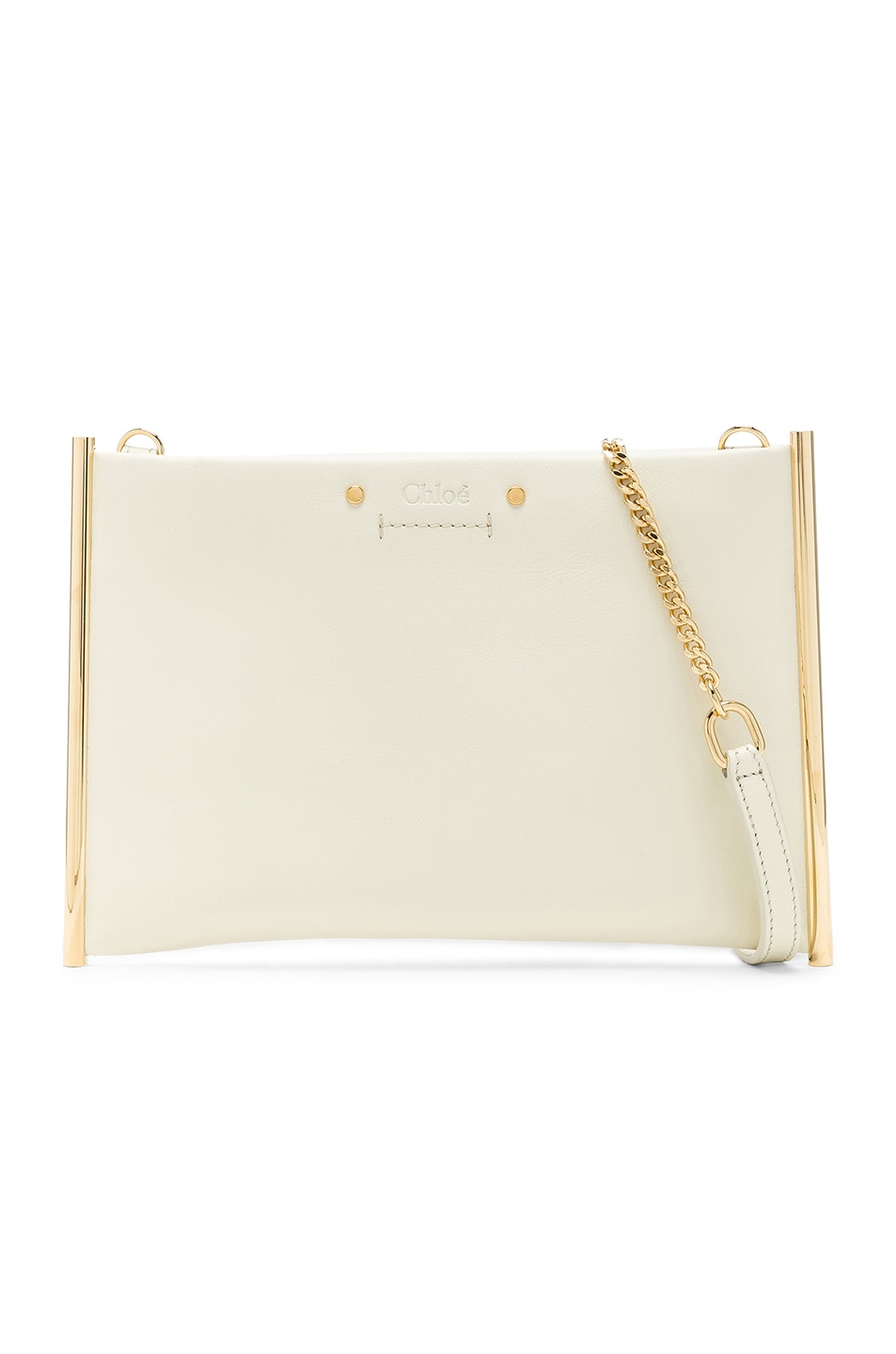 Image 1 of Chloe Roy Smooth Calfskin Clutch in Natural White