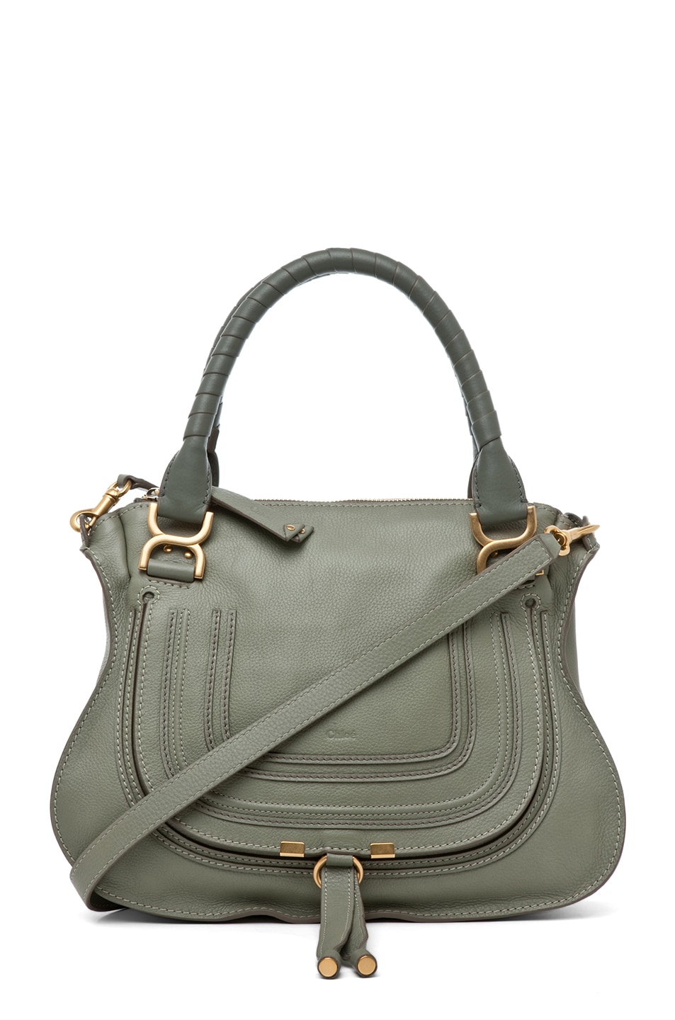 Image 1 of Chloe Marcie Medium Shoulder Bag with Strap in Toscana Cypress