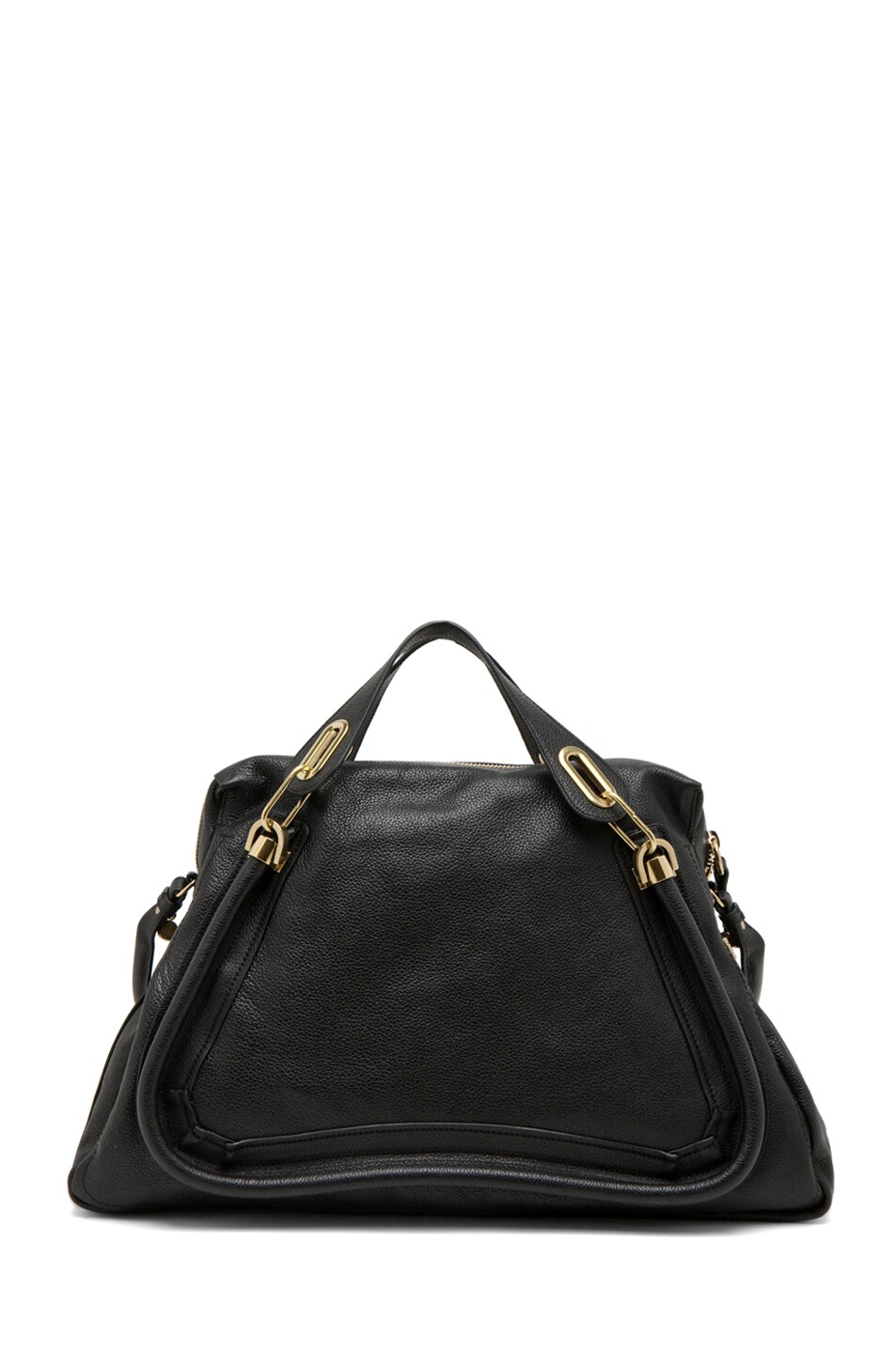 Image 1 of Chloe Paraty Large Bag w/ Strap in Black