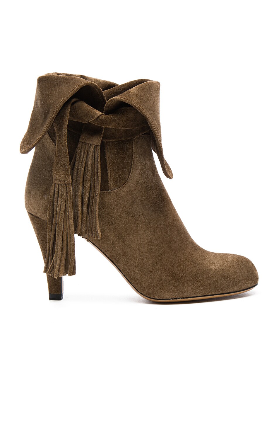 Image 1 of Chloe Suede Tassel Boots in Military