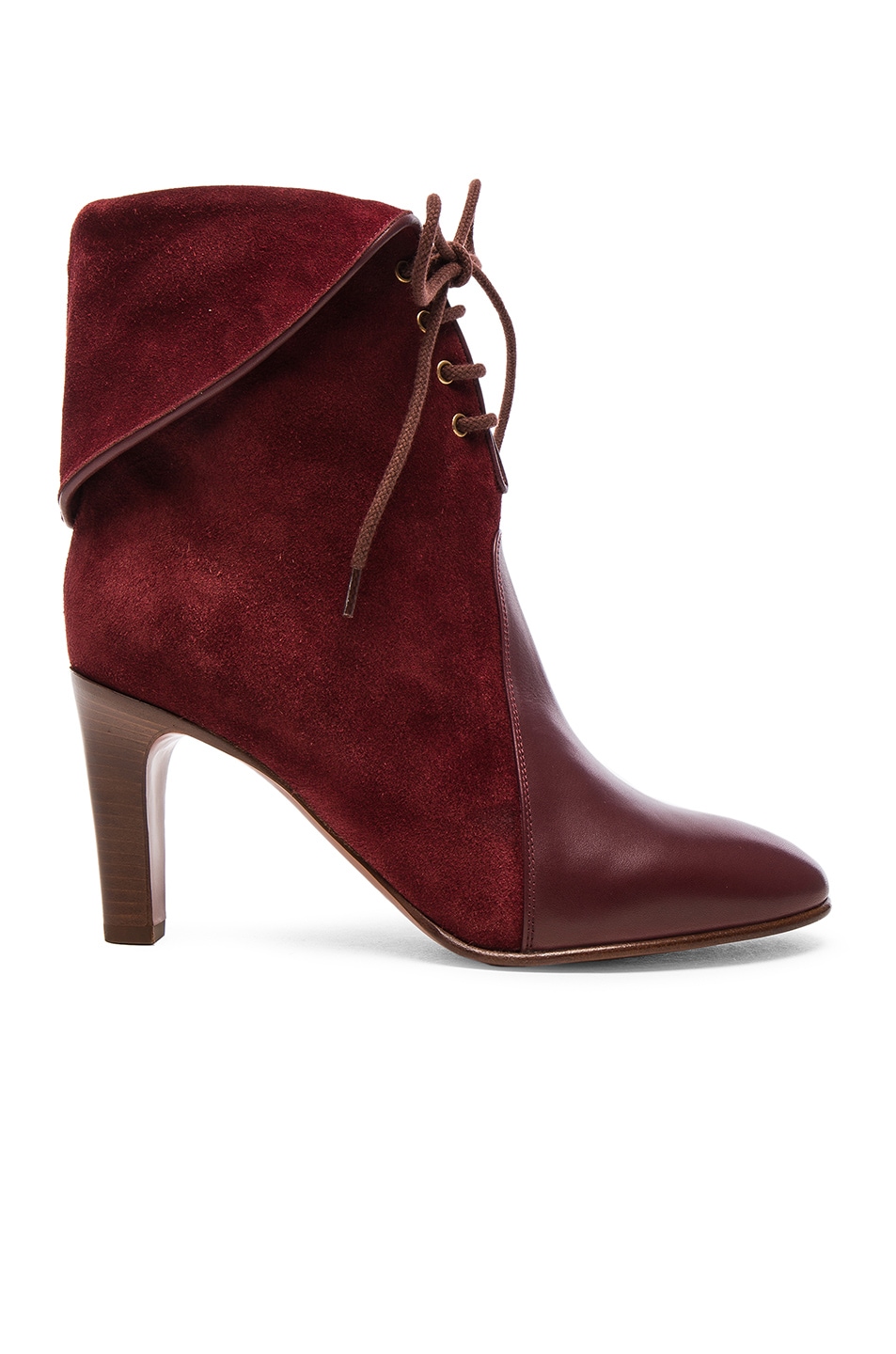 Image 1 of Chloe Suede Kole Ankle Boots in Red Vervain