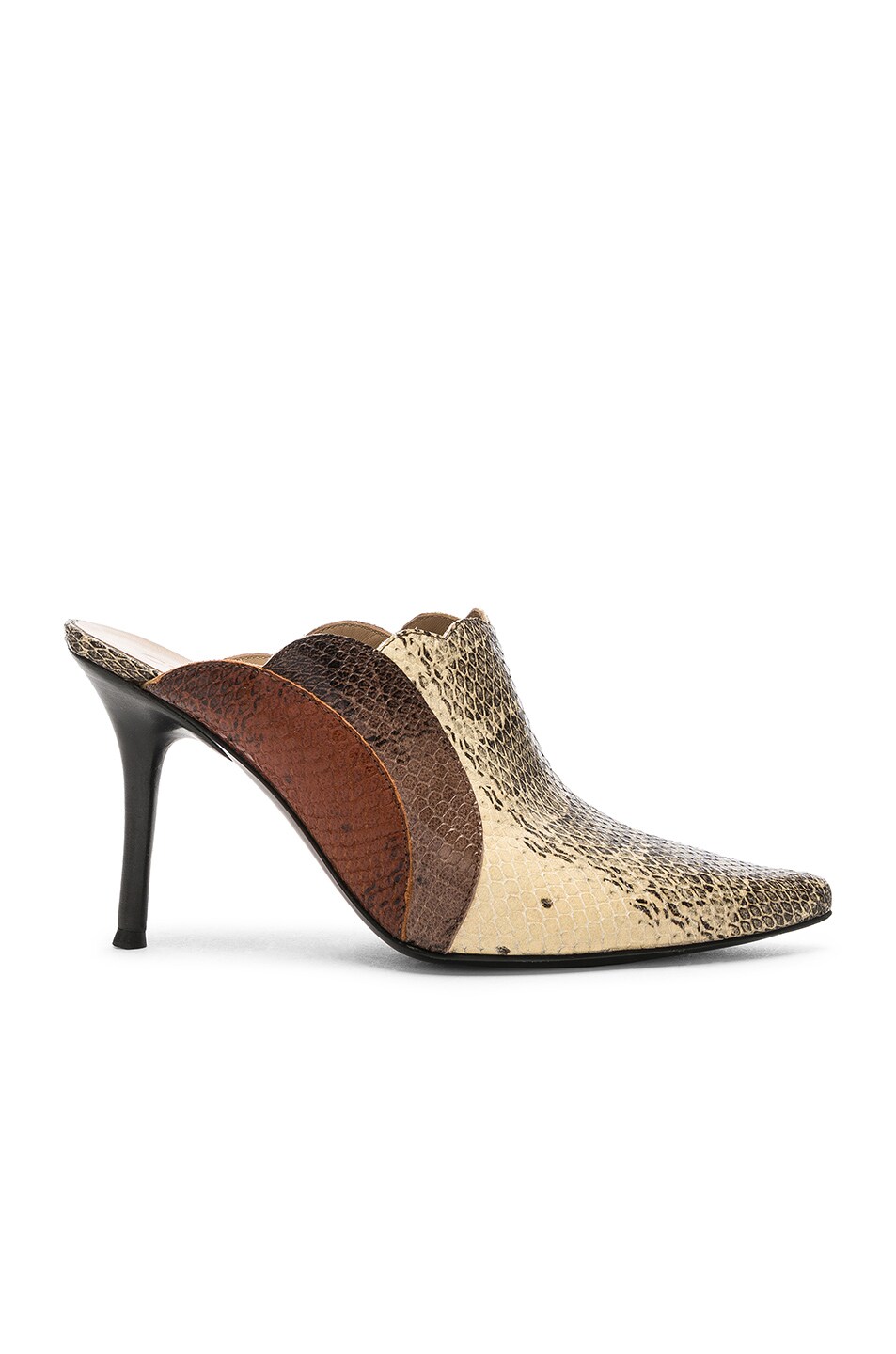 Image 1 of Chloe Pointed Mules in Cloudy Yellow