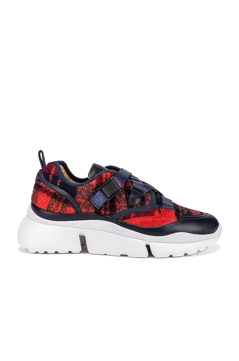 Image 1 of Chloe Sonnie Sneakers in Blue & Red