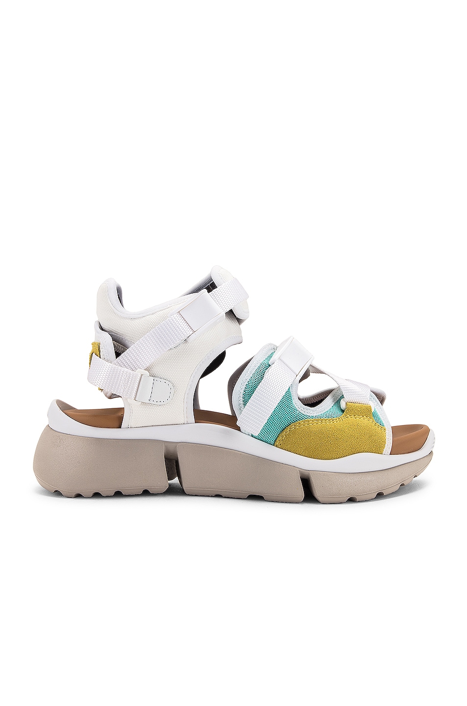 Image 1 of Chloe Open Sneakers in Natural White