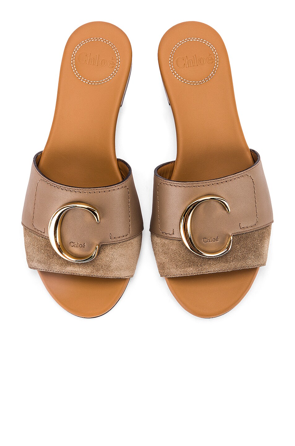 Image 1 of Chloe Flat Sandals in Motty Grey