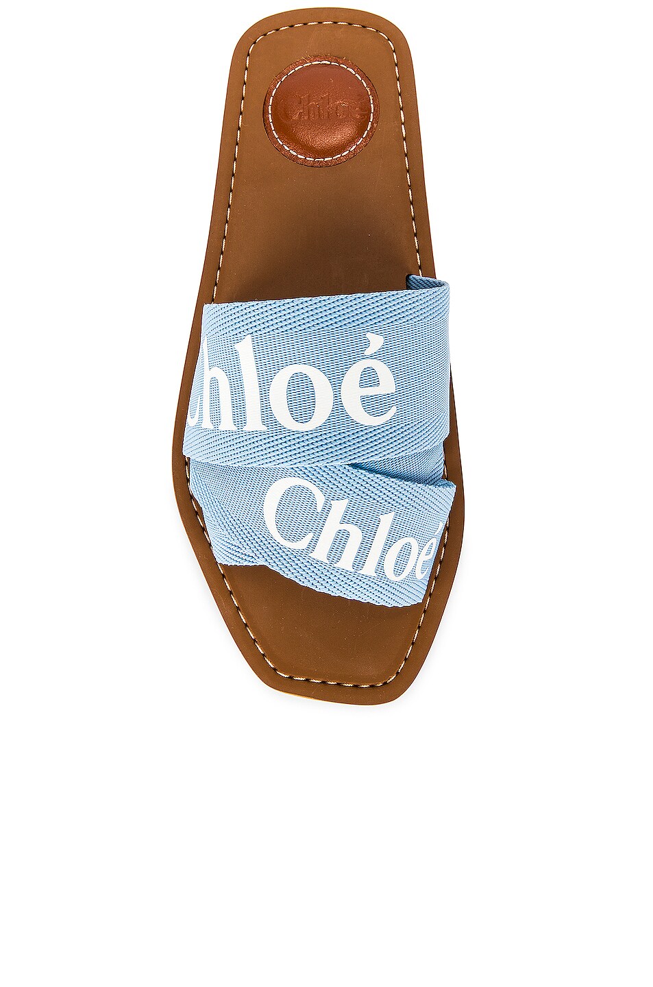 chloe woody raffia slides