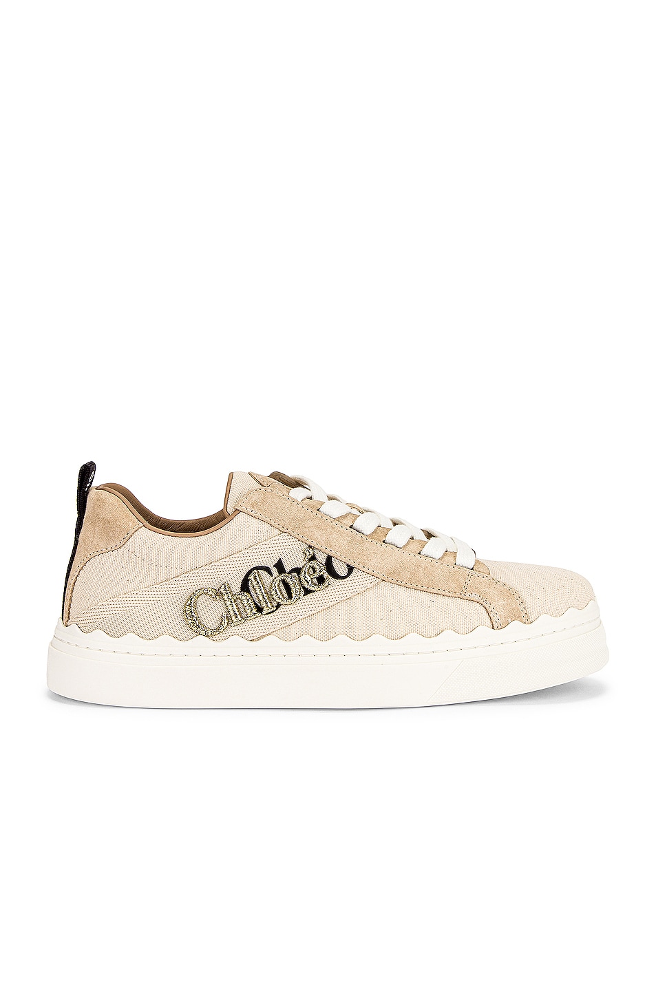 Image 1 of Chloe Lauren Embroidered Sneakers in White
