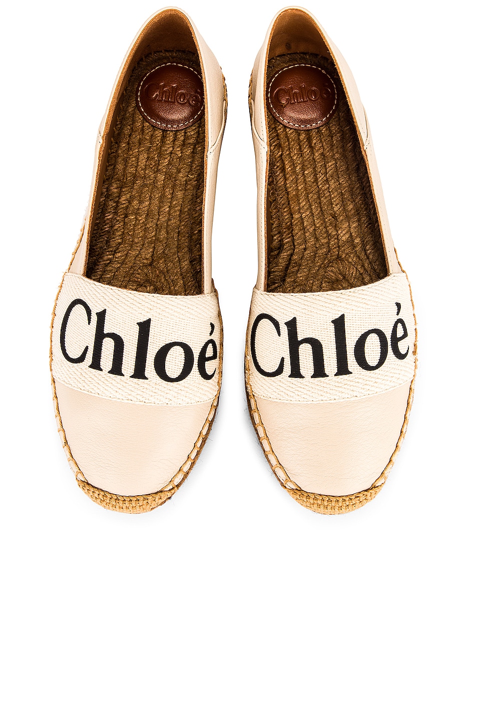 Image 1 of Chloe Woody Espadrille Flats in White