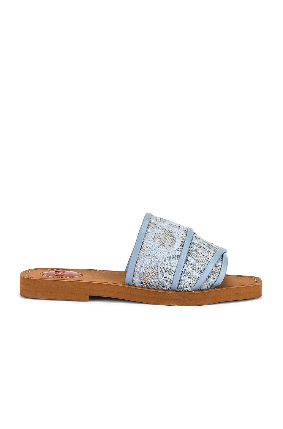 Image 1 of Chloe Woody Lace Slides in Ballad Blue