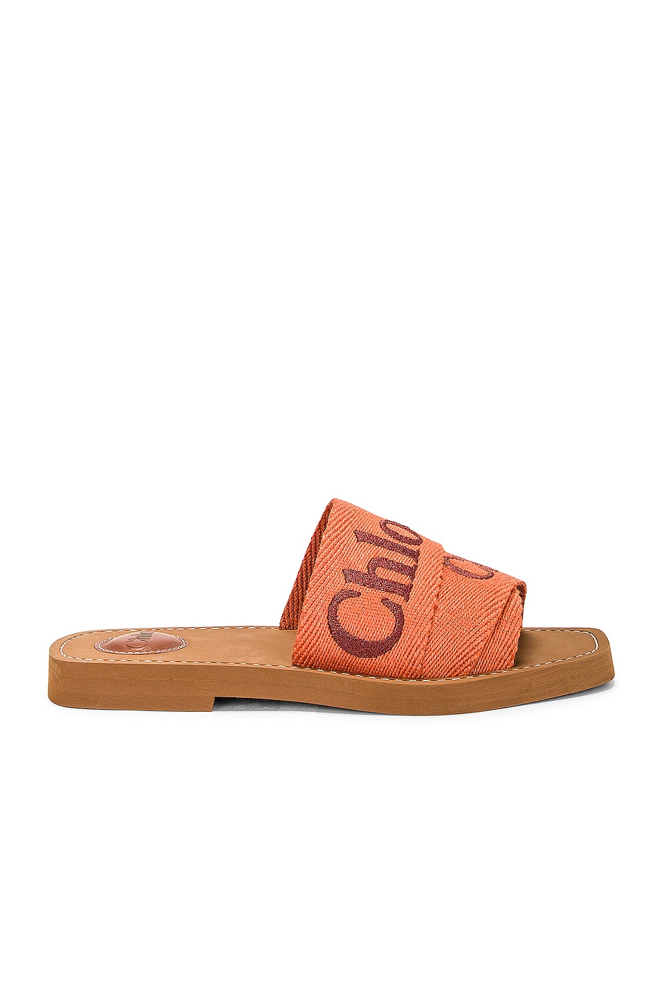 Chloe Woody Sandal in Orange | FWRD