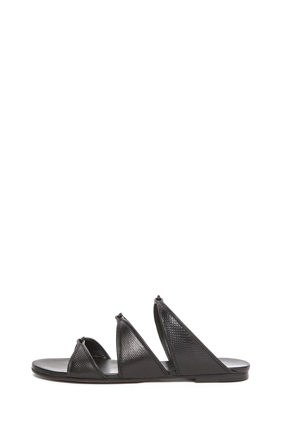 Image 1 of Chloe Karung Leather Slip On Sandals in Nero