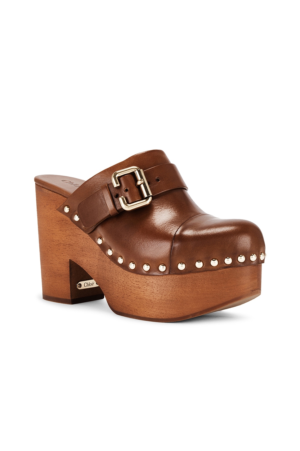 Shop Chloé Jeannette Clog In Ginger Brown