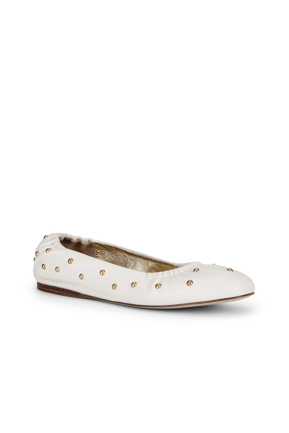 Shop Chloé Eia Ballet Flat In Eggshell