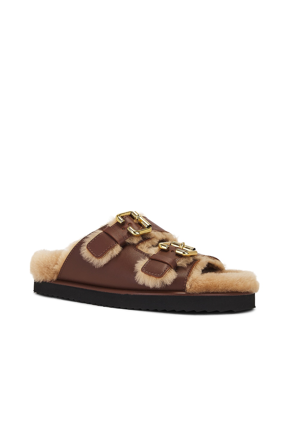 Shop Chloé Nil Sandal In Sooty Brown