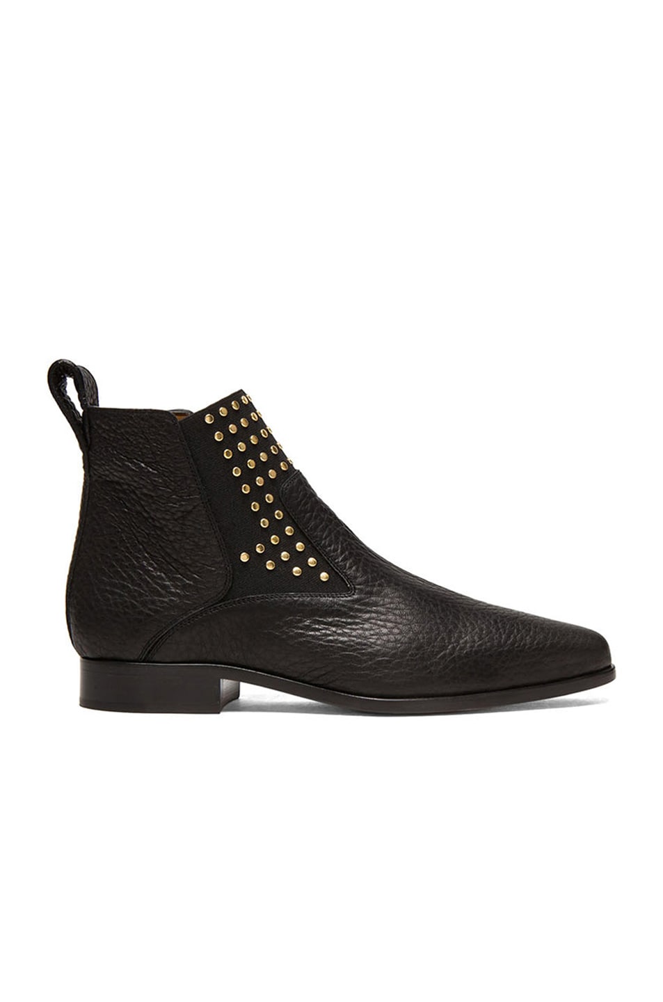Image 1 of Chloe Studded Leather Boots in Black