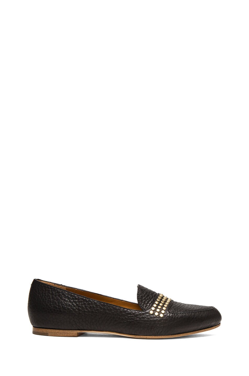 Image 1 of Chloe Studded Leather Loafers in Black
