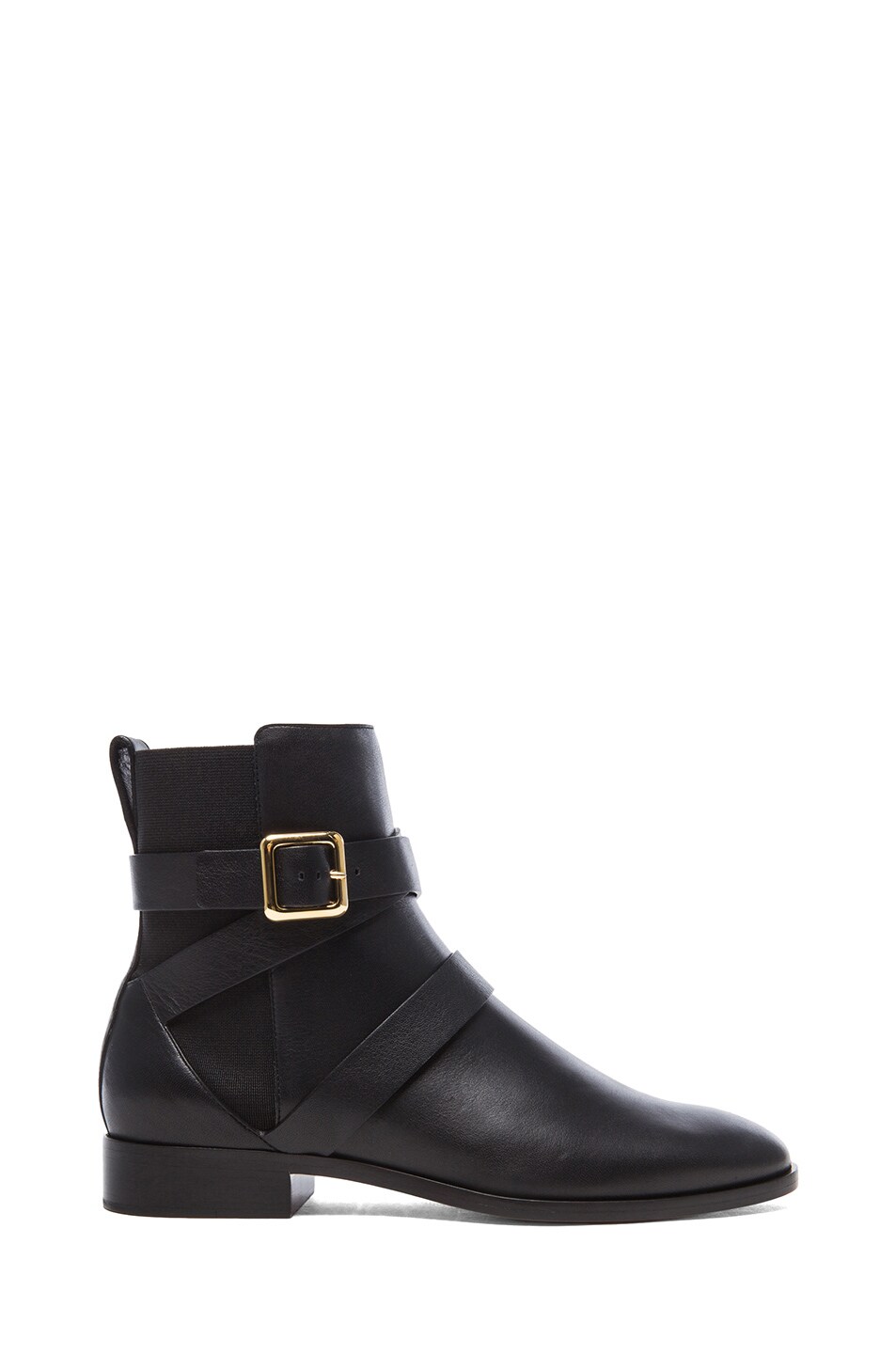 Image 1 of Chloe Djanis Leather Buckle Boots in Black