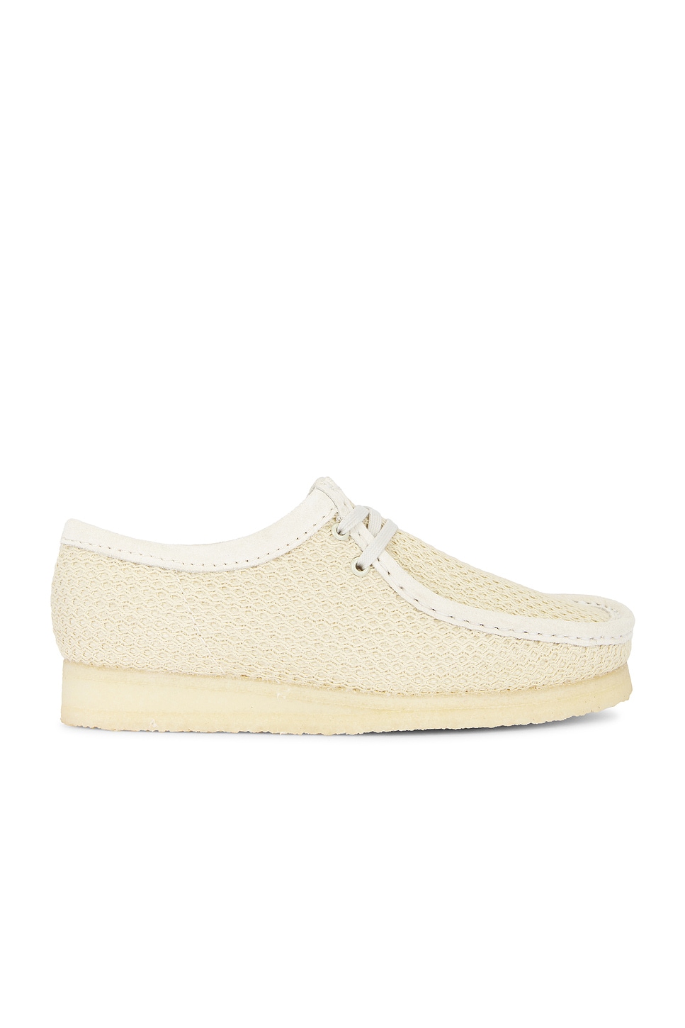 Image 1 of Clarks Wallabee Boot in Off White Mesh