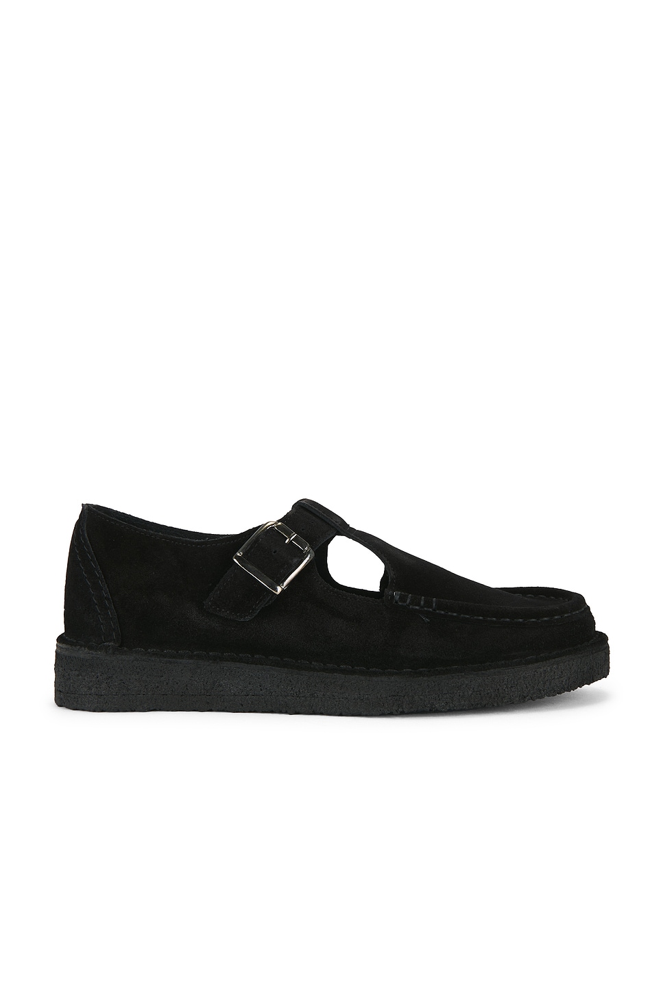 Image 1 of Clarks Nomad T-bar Loafer in Black Suede