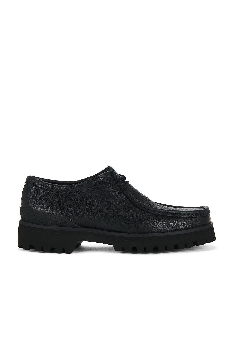 Image 1 of Clarks Wallabee Moccasin Shoe in Black Scotch Grain