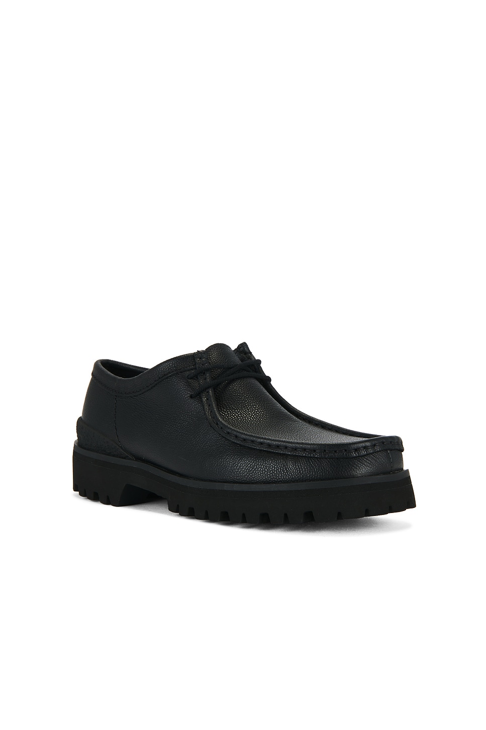Image 2 of Clarks Wallabee Moccasin Shoe in Black Scotch Grain