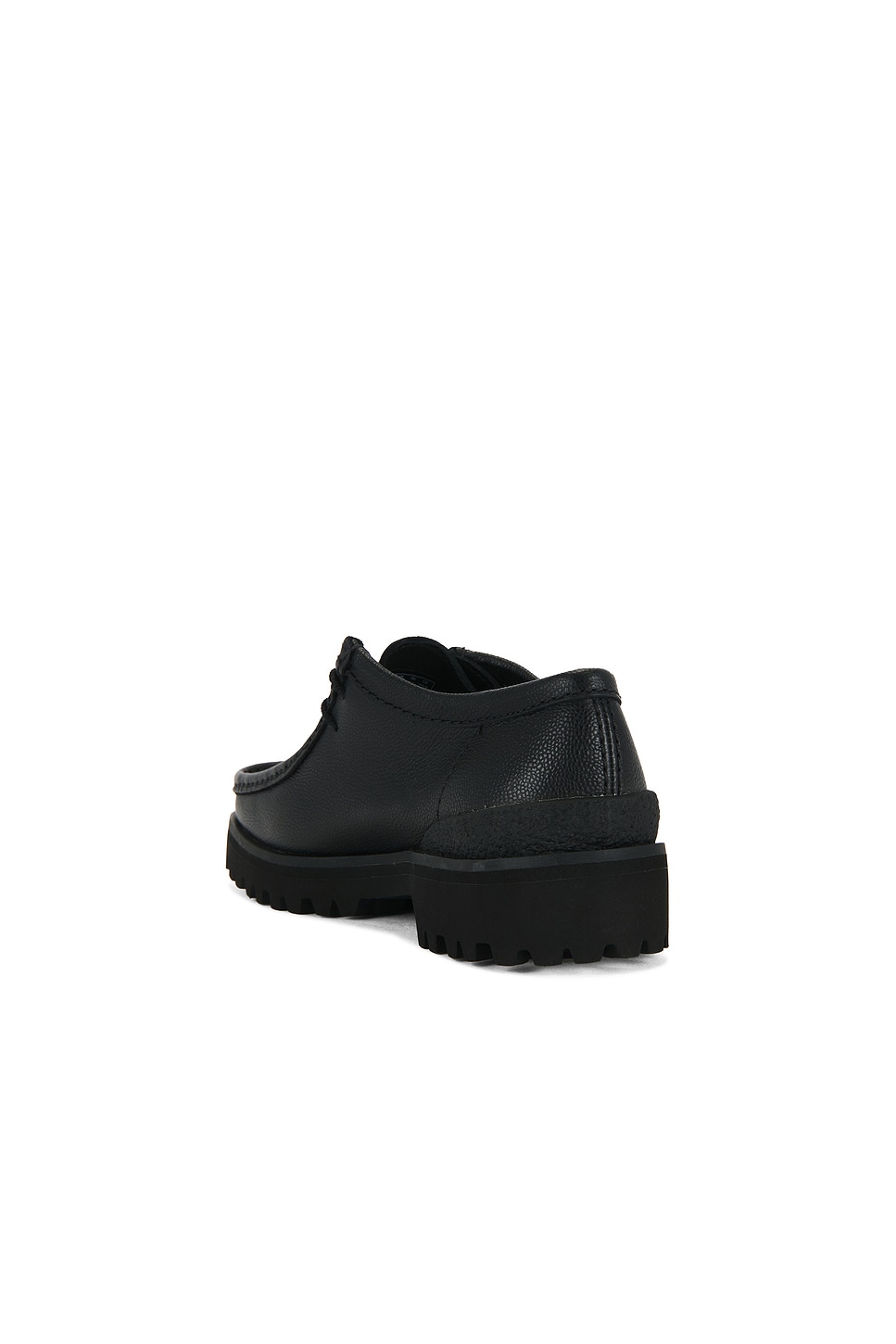 Image 3 of Clarks Wallabee Moccasin Shoe in Black Scotch Grain
