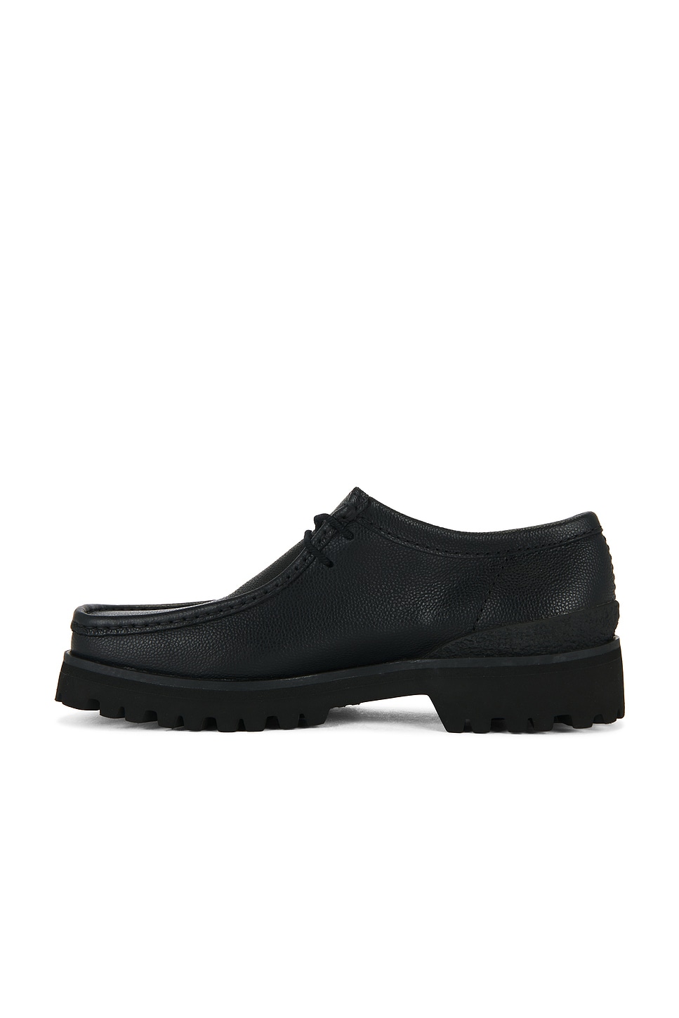 Image 5 of Clarks Wallabee Moccasin Shoe in Black Scotch Grain
