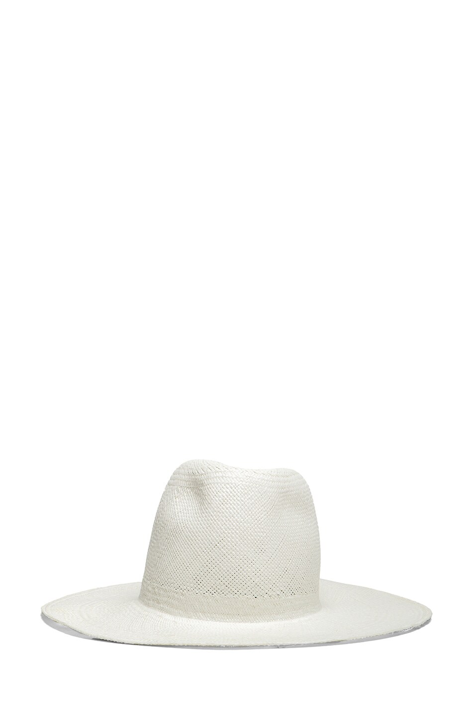 Image 1 of Clyde Pinch Panama Hat in White