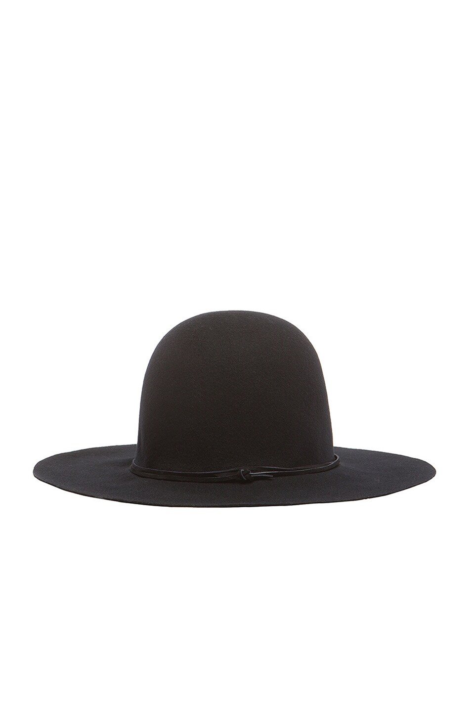 Clyde Wide Brim Dome Hat in Black FWRD