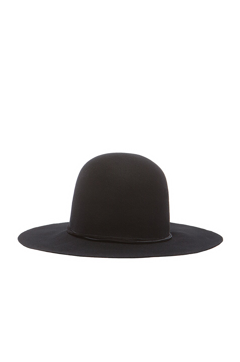 Clyde Wide Brim Dome Hat in Black | FWRD