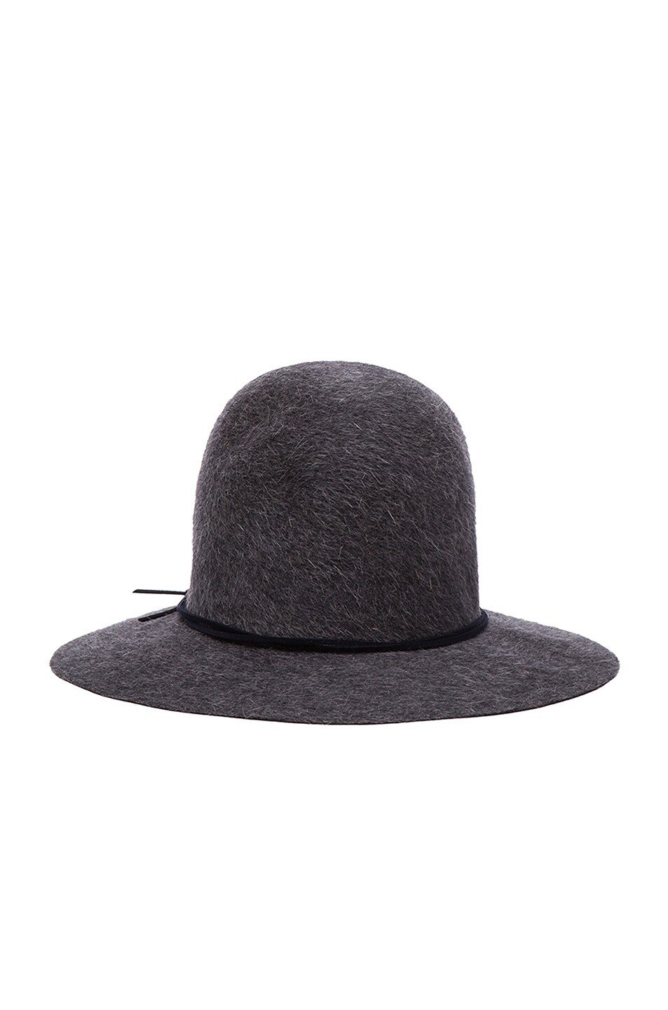 Image 1 of Clyde Short Brim Dome Hat in Charcoal Salome