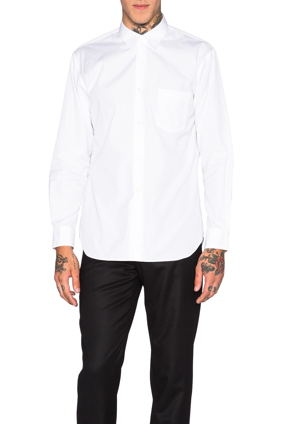 Image 1 of COMME des GARCONS SHIRT 'Forever' Poplin Cotton Button Down in White