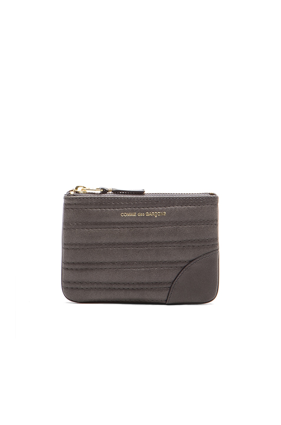 Image 1 of COMME des GARCONS Embossed Stitch Small Pouch in Grey