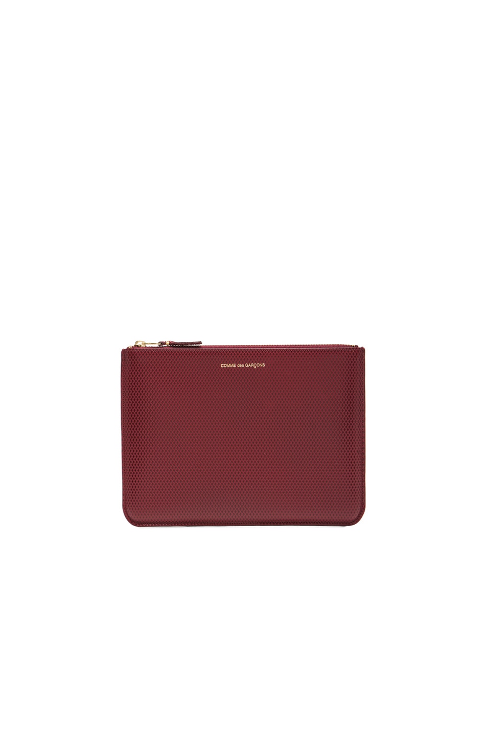 Image 1 of COMME des GARCONS Luxury Leather Pouch in Burgundy