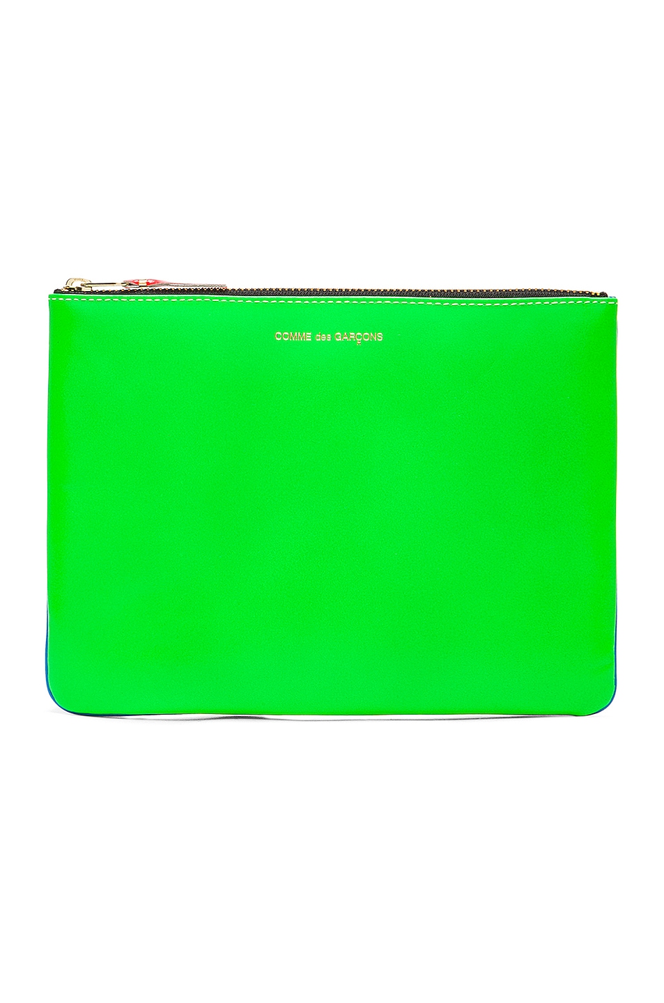 Image 1 of COMME des GARCONS Super Fluo Pouch in Blue & Green