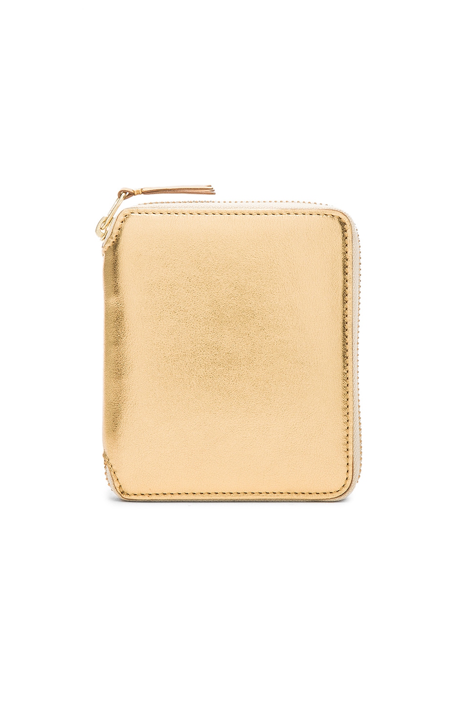 Image 1 of COMME des GARCONS Gold Line Zip Wallet in Gold