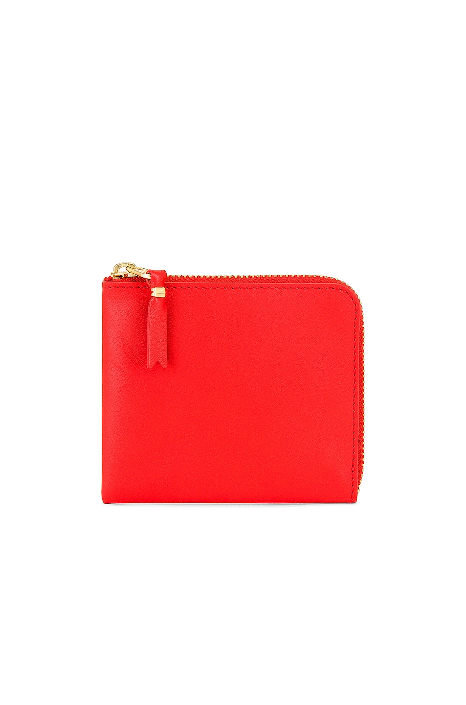 Classic Leather Zip Wallet in Red