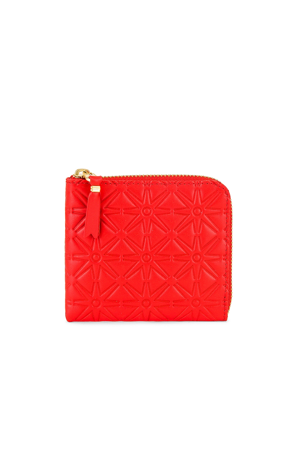 Embossed Zip Wallet in Orange