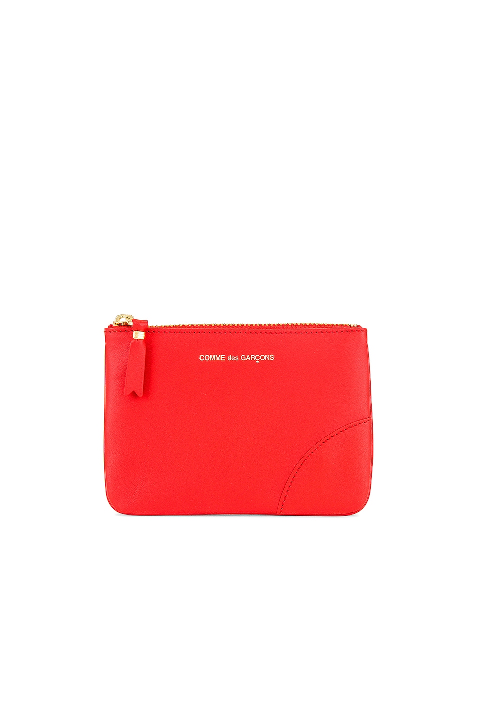 Classic Leather Zip Wallet in Orange