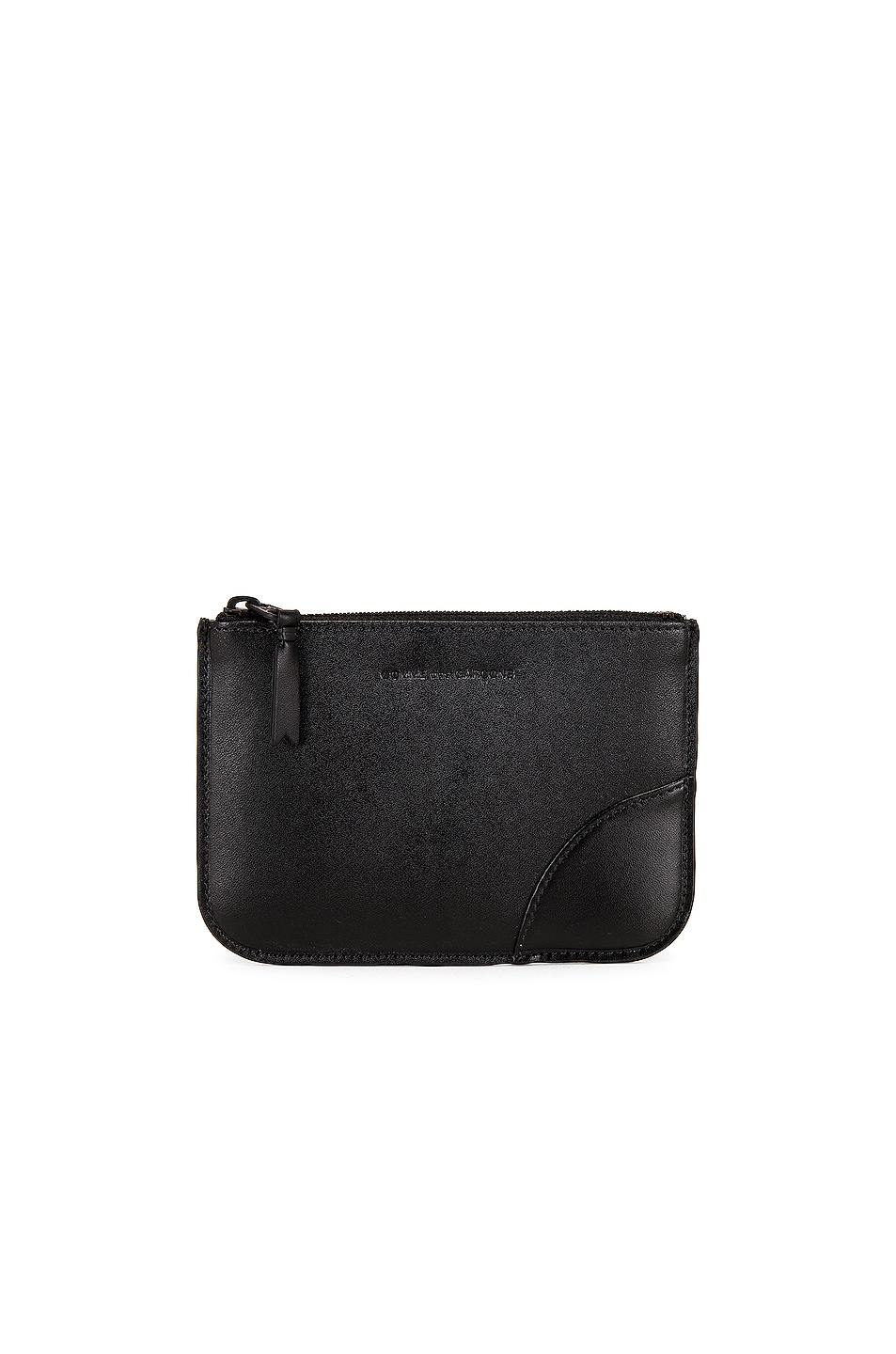 Very Black Leather Zip Wallet in Black