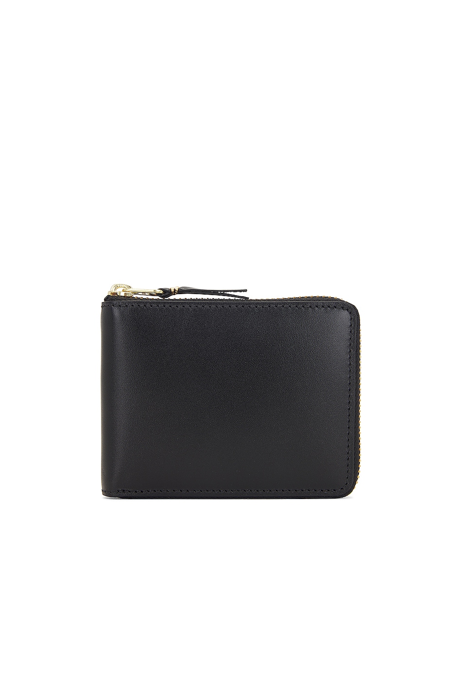 Classic Leather Zip Wallet in Black