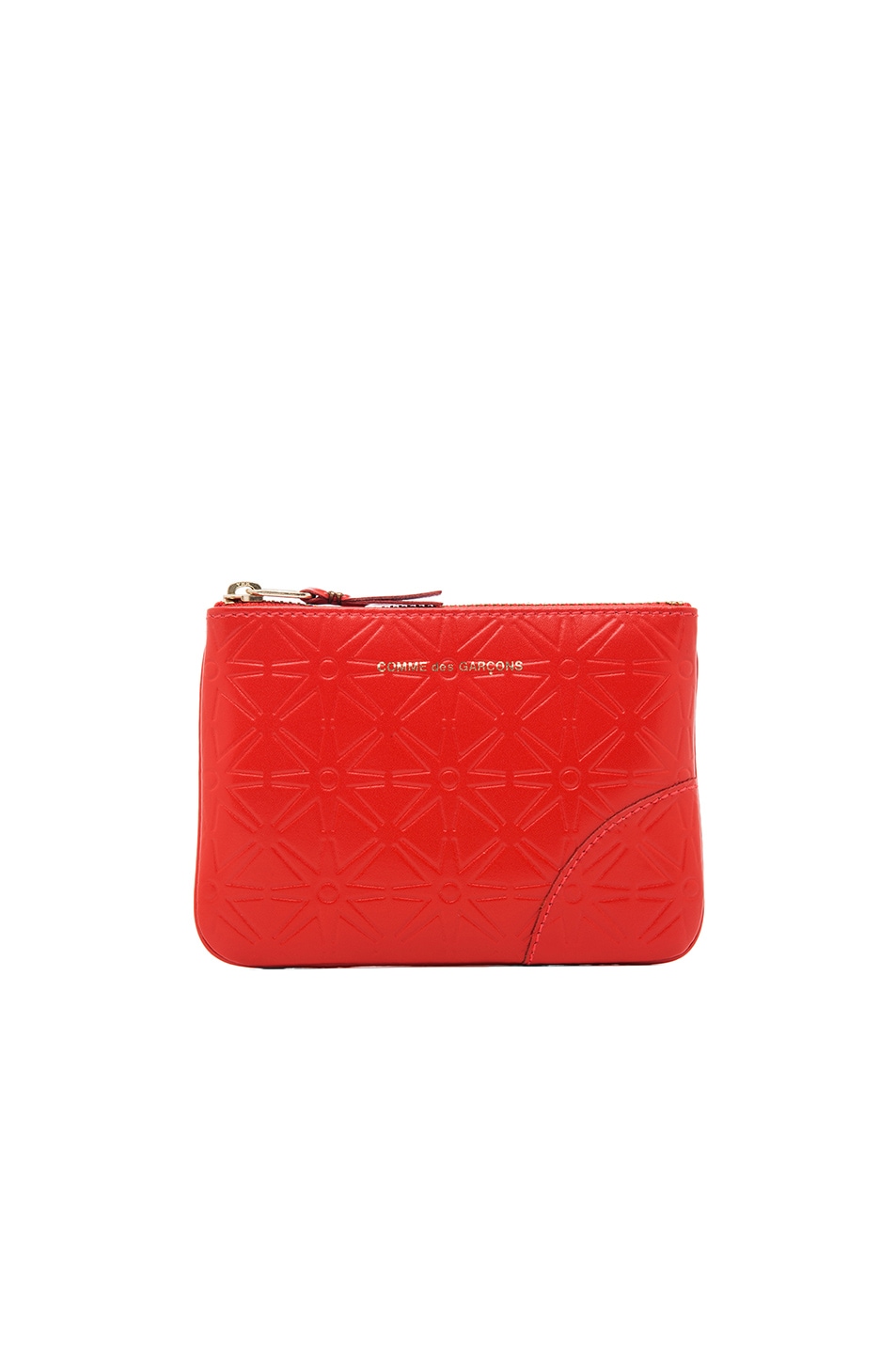 Image 1 of COMME des GARCONS Star Embossed Small Pouch in Orange