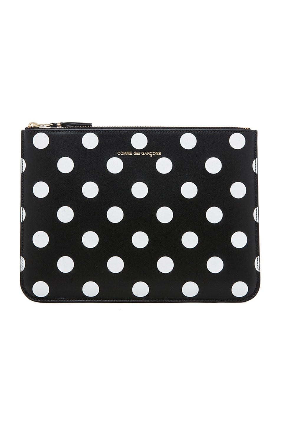 Click to view more detailed imagery on our partner's website Comme Des GarÇons Comme Des Garcons Polka Dot Pouch In Black,polka Dots