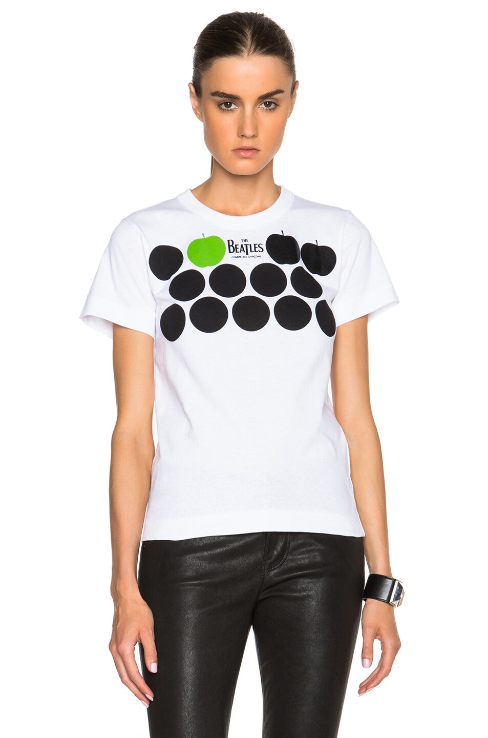 Image 1 of COMME des GARCONS Circle Logo Cotton Tee in White