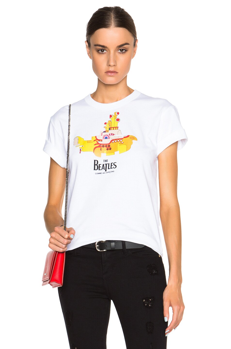 Image 1 of COMME des GARCONS Yellow Submarine Cotton Tee in White