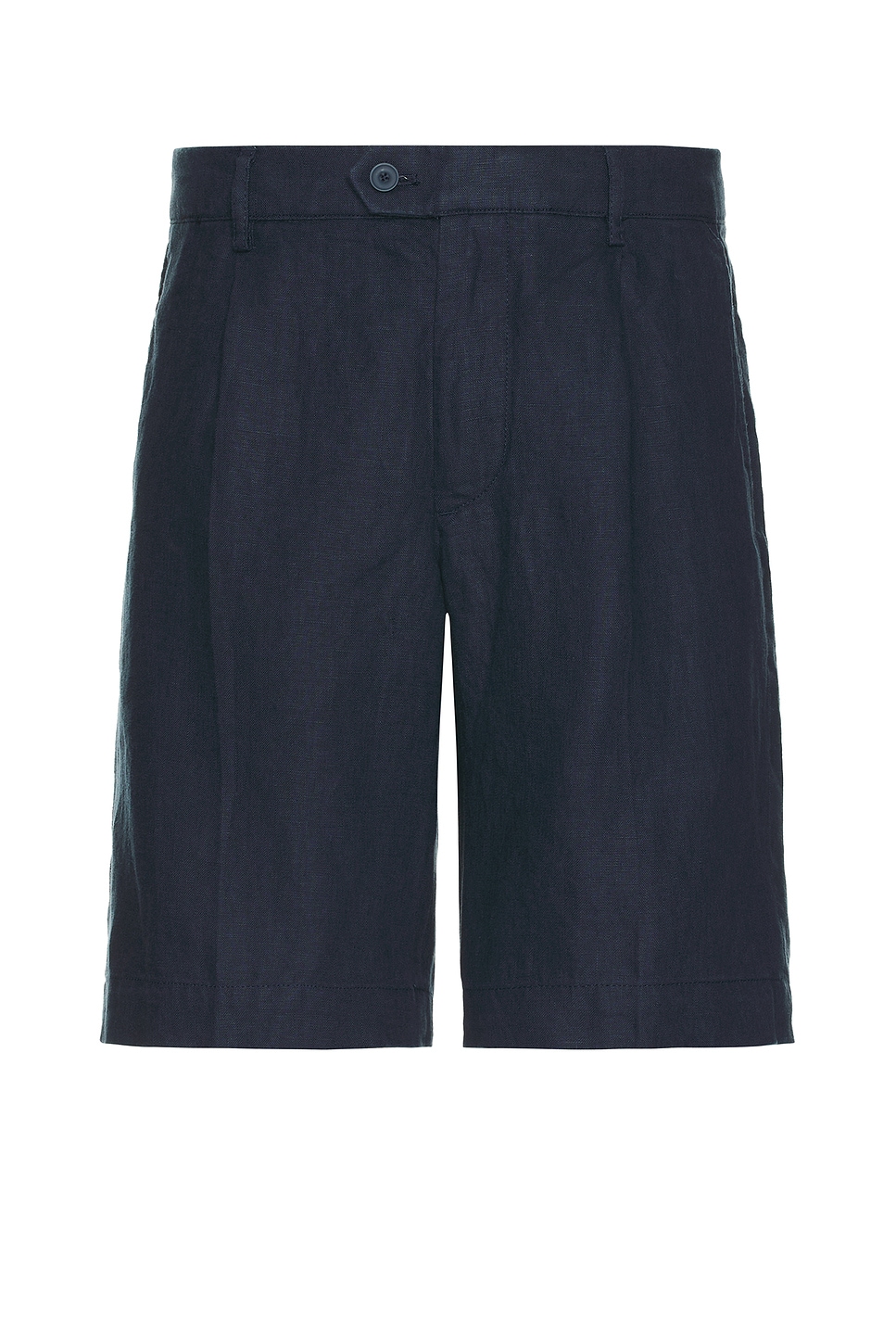 Image 1 of Club Monaco Pleated Linen Short in Navy Base