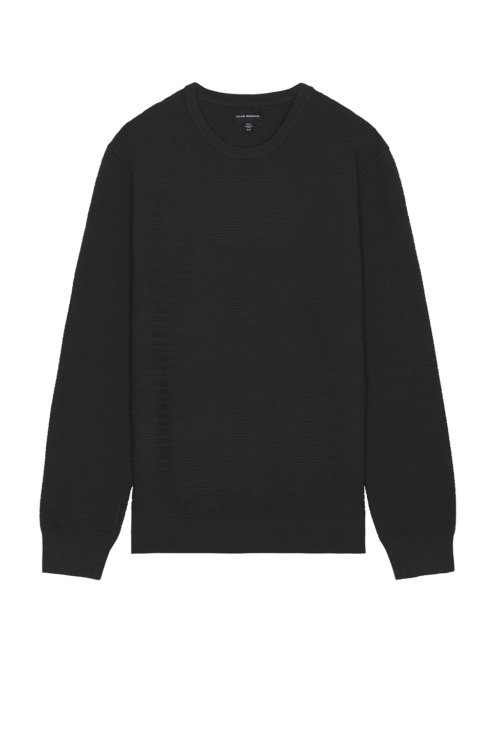 Image 1 of Club Monaco Twill Crew Sweater in Coal