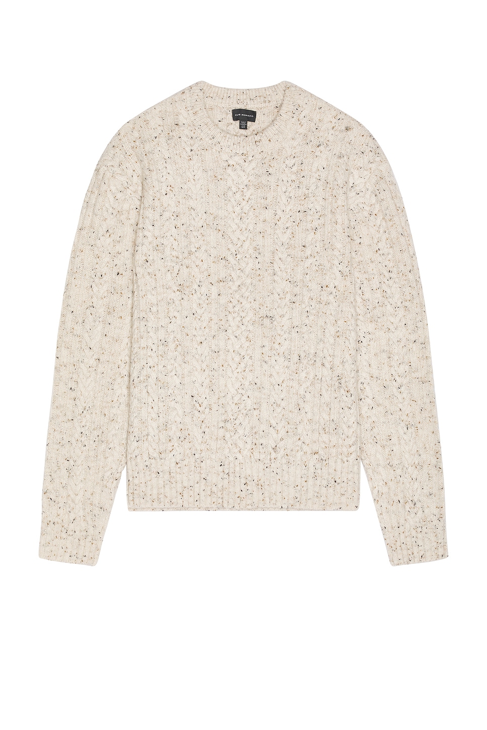 Image 1 of Club Monaco Chunky Cable Mock Neck Sweater in Cream Multi