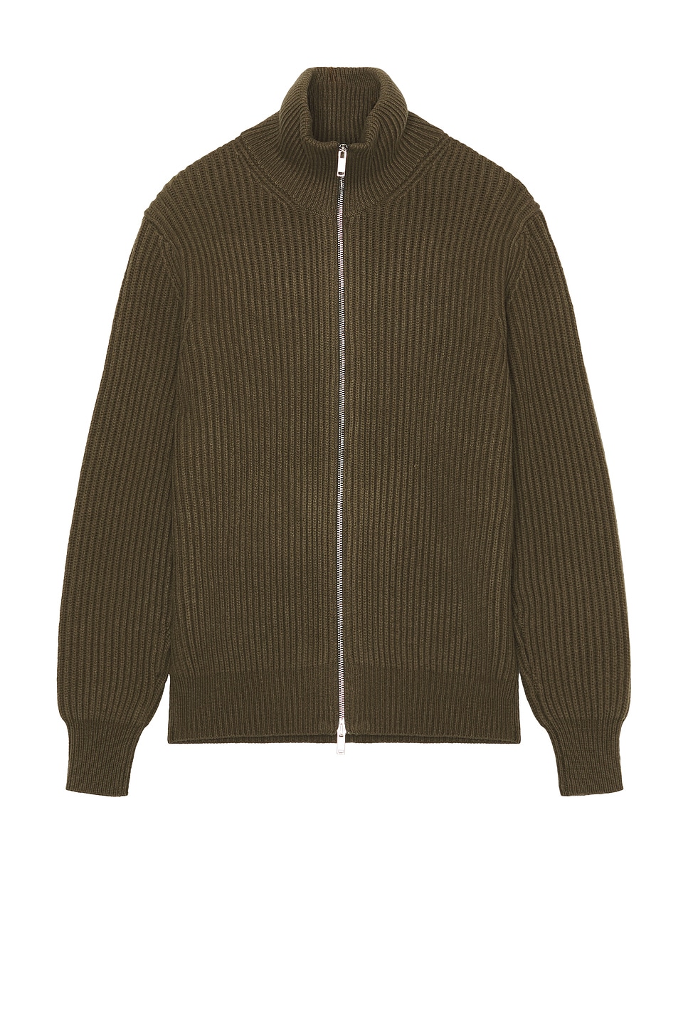 Zip Sweater in Olive