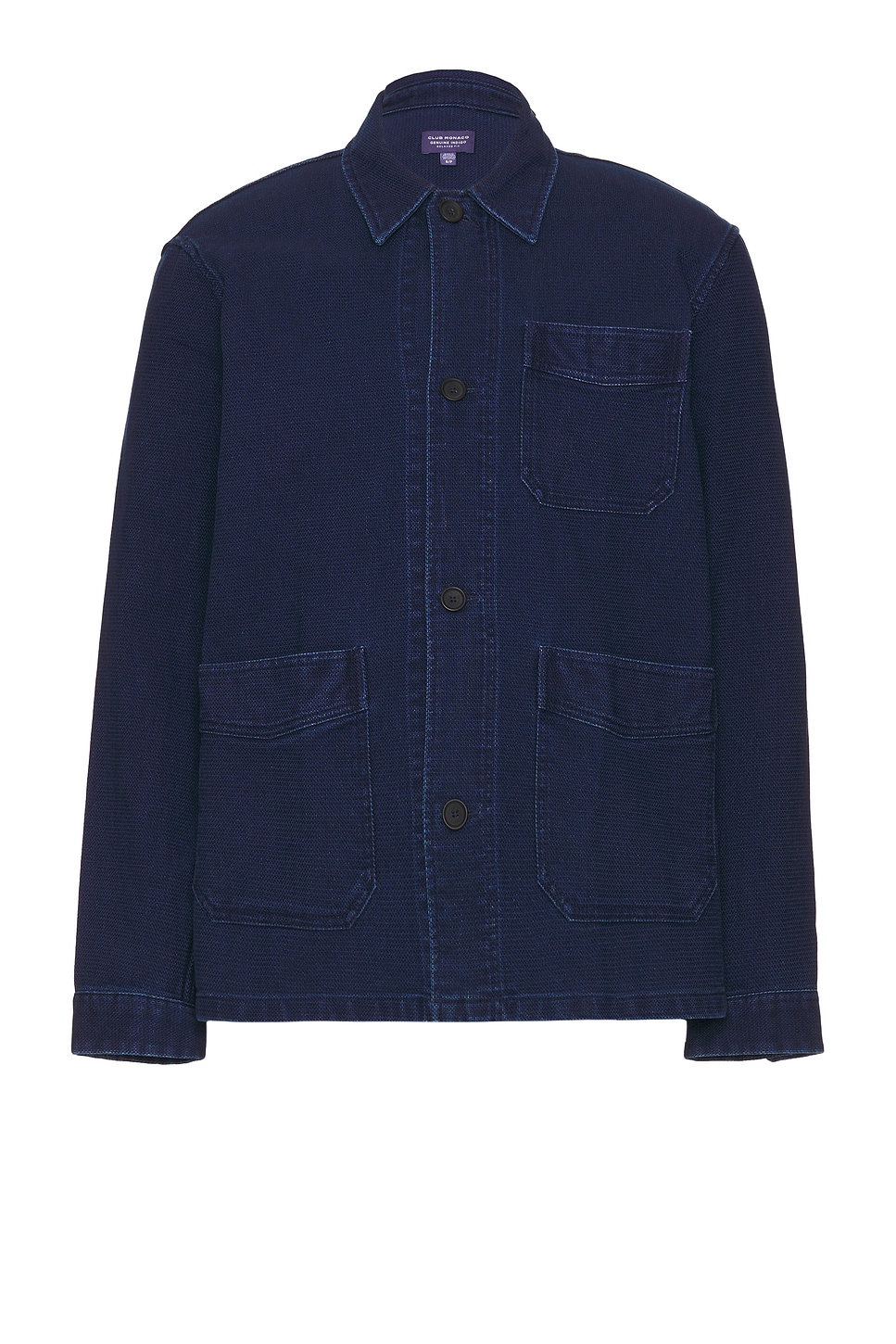 Textured Indigo Shirt Jacket in Royal